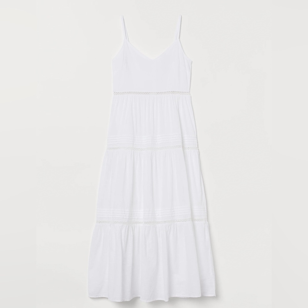 NWT H&M V Neck Linen Dress SZ XS